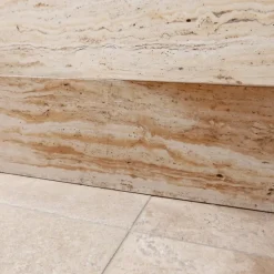 Pamono Mid-Century Travertine Planters, Belgium, Set of 2><noscript><img width=