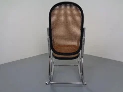 Pamono Mid-Century Tubular Steel & Mesh Rocking Chair, 1960s><noscript><img width=