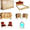 Hot Pamono Mid-Century Venetian Baroque Style Bedroom Set from La Permanente Mobili Cantù, 1950s, Set of 8