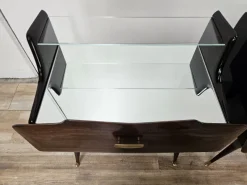 Pamono Mid-Century Venus Bedside Tables in Mahogany and Mirror, 1950s, Set of 2><noscript><img width=