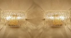 Best Pamono Mid-Century Wall Lights in Glass from Kalmar, 1960s, Set of 2