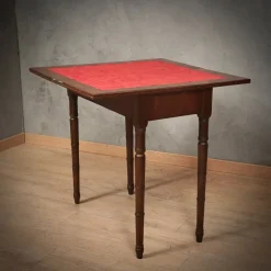 Pamono Mid-Century Walnut Openable Card Table, 1930s><noscript><img width=