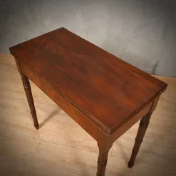 Pamono Mid-Century Walnut Openable Card Table, 1930s><noscript><img width=