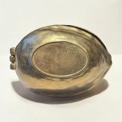 Pamono Mid-Century Walnut-Shaped Nutcracker in Brass, Italy, 1940s-1960s><noscript><img width=