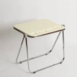Pamono Mid-Century White Platone Folding Desk attributed to Giancarlo Piretti for Castelli, 1969><noscript><img width=
