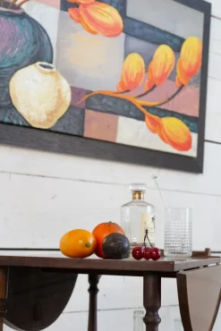 Pamono Mid-Century Wooden Bar Trolley with Stripes, 1960s><noscript><img width=