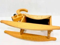 Pamono Mid-Century Wooden Rocking Billy Goat, 1960s><noscript><img width=