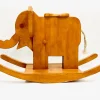 New Pamono Mid-Century Wooden Rocking Elephant, 1960s