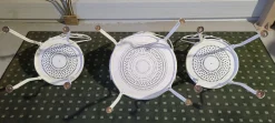 Pamono Mid-Century Wrought Iron Garden Table and Chairs, 1950s, Set of 4><noscript><img width=