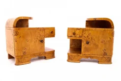 Best Pamono Mid-20th Century Art Deco Bedside Tables, Poland, 1940s, Set of 2