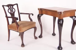 Pamono Mid-19th Century English Style Walnut Card Table><noscript><img width=