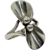 Sale Pamono Mid-20th Century Sterling Silver Flower Ring attributed to Niels Erik, Denmark