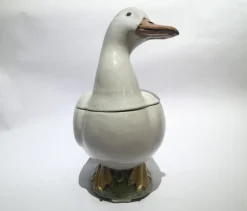 Online Pamono Mid-18th Century White Majolica Duck Tureen from Pasquale Antonibon, Italy