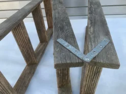 Pamono Mid-20th Century Wooden Folding Attic Ladder, 1940s><noscript><img width=