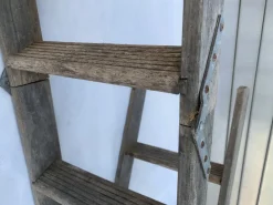 Pamono Mid-20th Century Wooden Folding Attic Ladder, 1940s><noscript><img width=