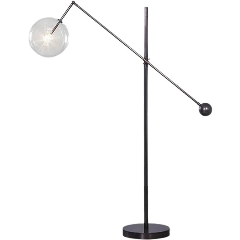Pamono Milan 1 Arm Black Gunmetal Floor Lamp by Schwung