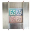 Pamono Milanese Frame with 4 Tiles by Ettore Sottsass for Cedit, 1989, Set of 4> Architectural Elements