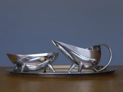 Outlet Pamono Milk and Sugar Set on Tray by Kurt Meyer for Wmf, 1953, Set of 3