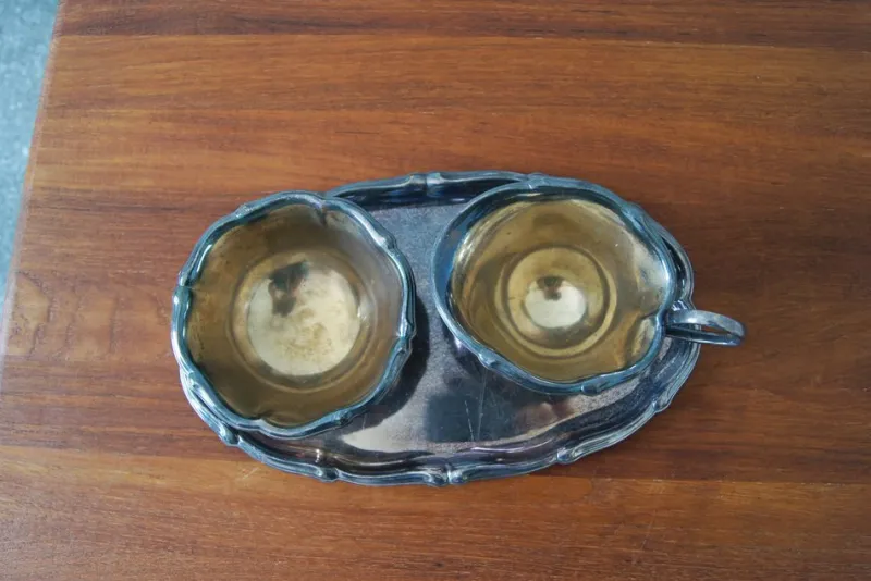 Hot Pamono Milk and Sugar Set on Tray from WMF, 1953, Set of 3