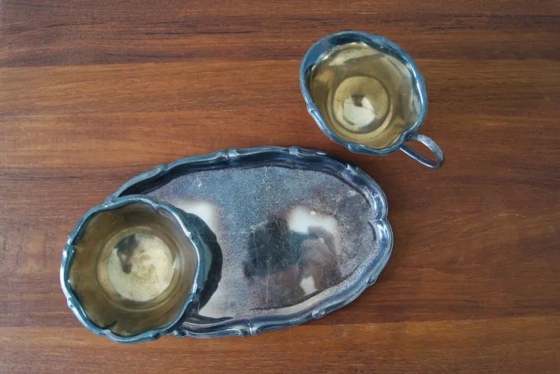 Hot Pamono Milk and Sugar Set on Tray from WMF, 1953, Set of 3