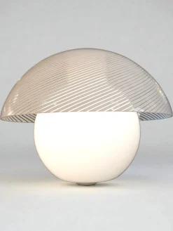Clearance Pamono Milk Glass Table Lamp from VeArt, Italy, 1970s