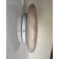 Pamono Milky-White and Beige Swirls Murano Glass Flush Mount by Simoeng> Ceiling Lights