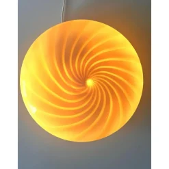 Pamono Milky-White and Beige Swirls Murano Glass Flush Mount by Simoeng><noscript><img width=