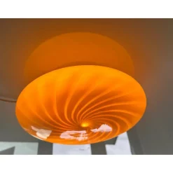 Pamono Milky-White and Beige Swirls Murano Glass Flush Mount by Simoeng><noscript><img width=