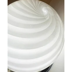 Pamono Milky-White Swirl Murano Glass Wall Sconce by Simoeng><noscript><img width=