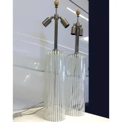 Pamono Milky-White Table Lamps in Murano Glass by Simoeng for Simoeng, Set of 2><noscript><img width=
