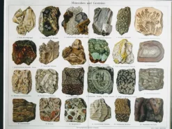 Pamono Minerals and Rocks. Encyclopedic Graphics, Germany, Chromolithograph><noscript><img width=