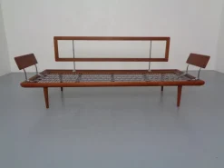 Pamono Minerva Teak & Kvadrat Hallingdal Daybed / Sofa by Peter Hvidt & Orla Mølgaard Nielsen for France & Son, Denmark, 1950s> Daybeds & Chaises Lounges