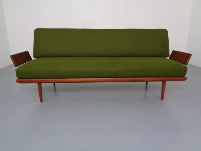 Pamono Minerva Teak & Kvadrat Hallingdal Daybed / Sofa by Peter Hvidt & Orla Mølgaard Nielsen for France & Son, Denmark, 1950s> Daybeds & Chaises Lounges