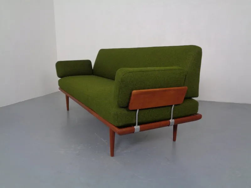 Pamono Minerva Teak & Kvadrat Hallingdal Daybed / Sofa by Peter Hvidt & Orla Mølgaard Nielsen for France & Son, Denmark, 1950s> Daybeds & Chaises Lounges