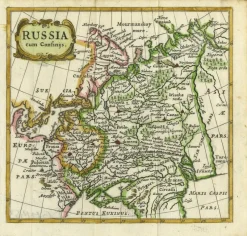 Pamono Miniature Map of Russia, 1685