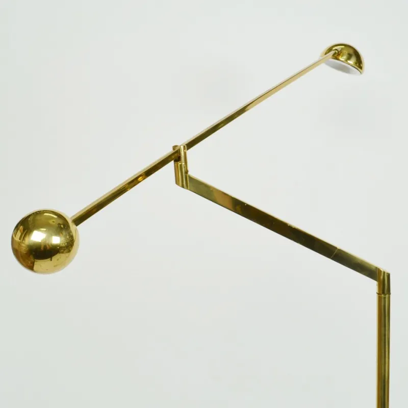 Pamono Minimal Brass Counter Balance Floor Lamp from Sölken Leuchten, 1970s> Floor Lamps