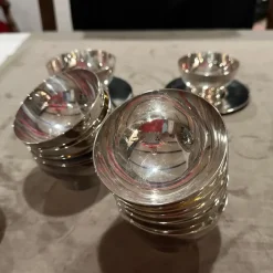 Online Pamono Minimalist Ice Cream Cups and Plates by Lino Sabattini, 1980s, Set of 12