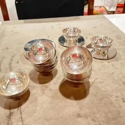 Online Pamono Minimalist Ice Cream Cups and Plates by Lino Sabattini, 1980s, Set of 12