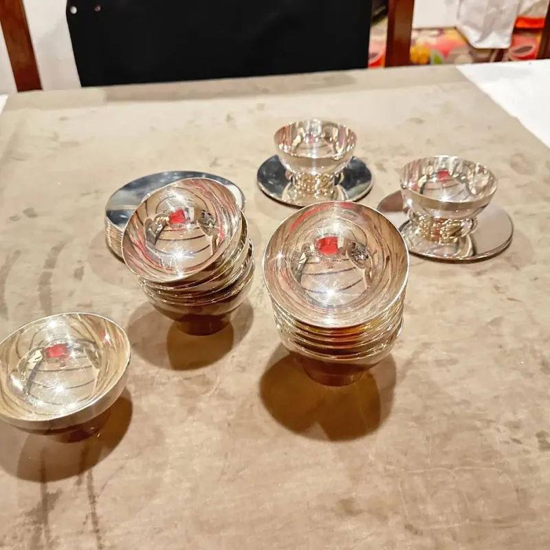 Online Pamono Minimalist Ice Cream Cups and Plates by Lino Sabattini, 1980s, Set of 12
