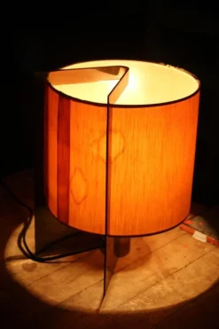 Pamono Minimalist Lamps by Giuliana Gramigna in Brass and Fabric, 1970s, Set of 2><noscript><img width=