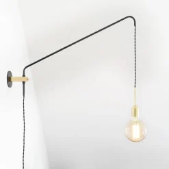 Discount Pamono Minimalist Modern Brass & Oxidized Steel Potence Wall Lamp from Balance Lamp