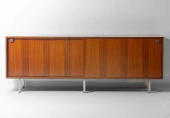 Pamono Minimalist Sideboard in Teak and Chrome by Alfred Hendrickx for Belform, 1960s> Sideboards & Buffets