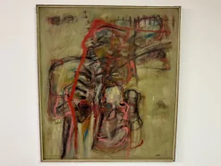 Pamono Mino Ceretti, Abstract Composition, 1950s, Oil on Canvas><noscript><img width=