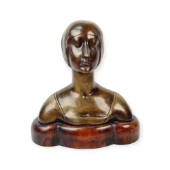 Pamono Mino da Fiesole, Portrait of a Noble Lady, 1800s, Bronze> Sculpture