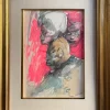 Clearance Pamono Mino Maccari, Figure Study, 20th Century, Watercolor, Framed