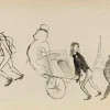 Pamono Mino Maccari, Souvenir de Paris, Artwork on Paper, 1950s> Work On Paper