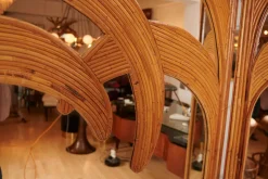 Hot Pamono Mirrored Screen with Bamboo Palm Trees from Vivai Del Sud, 1970