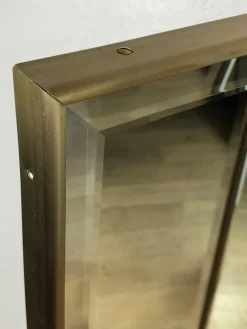 Pamono Mirrored Three Panels Brass Frame Screen from Pescetta><noscript><img width=