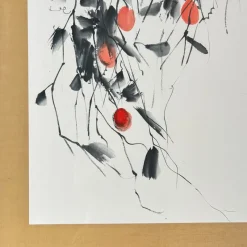 Pamono Miyazawa Shōzan, Traditional Japanese Sumi-E Artwork, 1980s, Ink & Watercolor><noscript><img width=