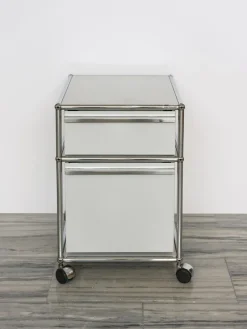 Pamono Mobile Pedestal with Drawers by Fritz Haller & Paul Schärer for USM Haller, 1980><noscript><img width=